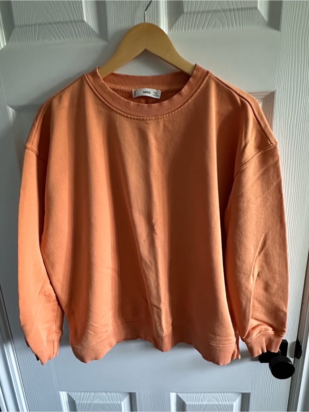 Mango Oversized Crewneck Sweatshirt - Peach Orange